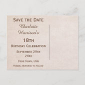 Vlinders &  amandelbloesem Sla de datum op Aankondigingskaart (Achterkant)