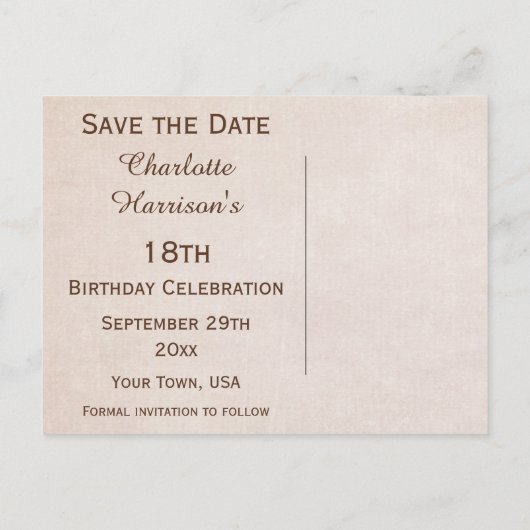 Vlinders &  amandelbloesem Sla de datum op Aankondigingskaart (Achterkant)