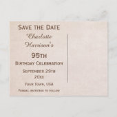 Vlinders &  amandelbloesem Sla de datum op Aankondigingskaart (Achterkant)