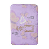 Vlinders Apothecary & Pearl Hearts MediumBath Mat (Voorkant Verticaal)