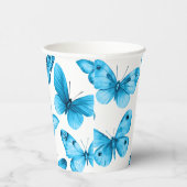 Vlinders Aquarel Verjaardag Bruids Baby Shower Papieren Bekers (Rechts)
