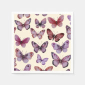 Vlinders Aquarel Verjaardag Bruids Baby Shower Servet (Voorkant)