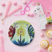 Vlinders Art Custom Paper Borden 7 in Papieren Bordje (Feest)