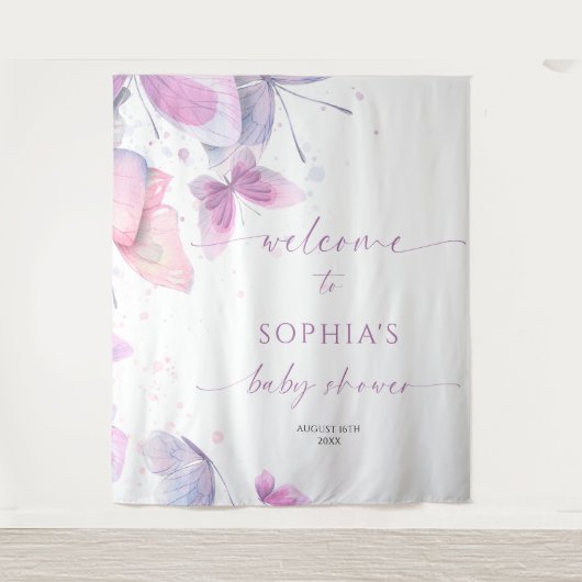 Vlinders Baby Borrel Wandkleed (Voorkant)