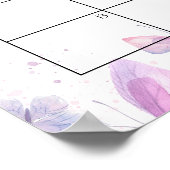 Vlinders Baby shower Guess Vervaldatum Kalender Poster (Hoek)