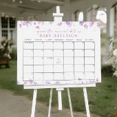 Vlinders Baby shower Guess Vervaldatum Kalender Poster