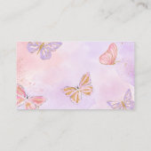 Vlinders Baby shower Luier Raffle Informatiekaartje (Achterkant)