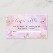Vlinders Baby shower Luier Raffle Informatiekaartje (Voorkant)