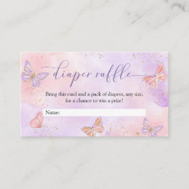 Vlinders Baby shower Luier Raffle Informatiekaartje