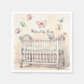 Vlinders Baby Shower  Servet (Voorkant)