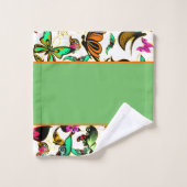 Vlinders Badhanddoek Set Bad Handdoek (Wasdoekje)
