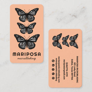 Vlinders Beauty Esthetische Salon Peach Fuzz Visitekaartje