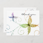 Vlinders Bedankt Briefkaart (Voorkant / Achterkant)