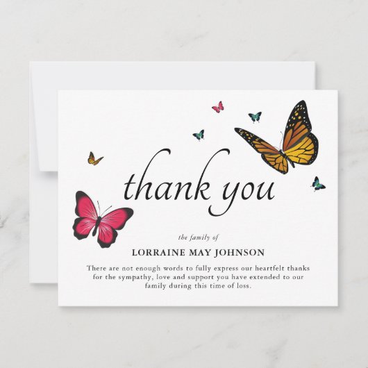 vlinders | Begrafenis Bedankt (Voorkant)