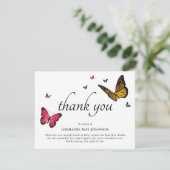 vlinders | Begrafenis Bedankt (Staand voorkant)