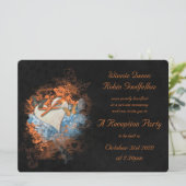 Vlinders bij Samhain Receptie Uitnodiging (Staand voorkant)