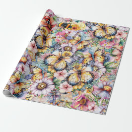 Vlinders, Bijen, Libellen Lieveheersbeestjes Cadeaupapier