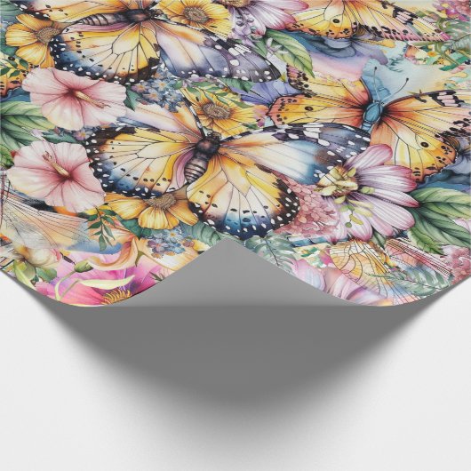 Vlinders, bijen, libellen, lieveheersbeestjes cadeaupapier (Hoek)