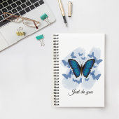 Vlinders blauw - Harde kaft spiraal planner