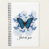 Vlinders blauw - Harde kaft spiraal planner (Voorkant)