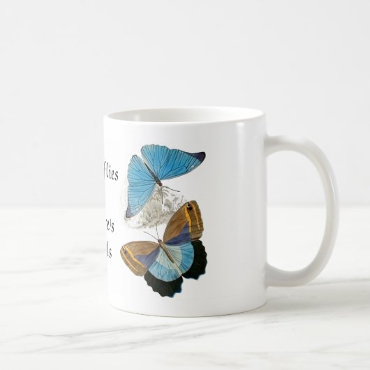 Vlinders - Blauw Koffiemok (Rechts)