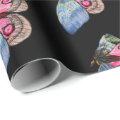 Vlinders Blauw Roze Digitale Kunst Cadeaupapier (Rol Hoek)