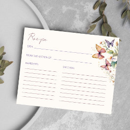 Vlinders bloem bruidsfeest recept kaart