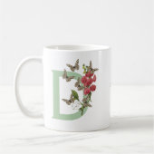 Vlinders Bloem Monogram Eerste Letter D Naam Koffiemok (Links)