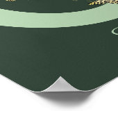 Vlinders Bloem Monogram Eerste Letter O Persoonlij Poster (Hoek)