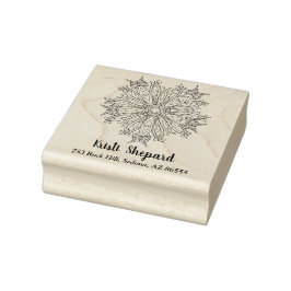 Vlinders & Bloem, Naam & Adres, DIY, Vs 2 Rubberstempel