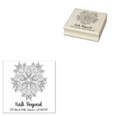 Vlinders & Bloem, Naam & Adres, DIY, Vs 2 Rubberstempel (Gestempeld)