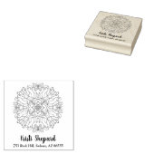 Vlinders & Bloem, Naam & Adres, Doe-het-zelf Rubberstempel (Gestempeld)