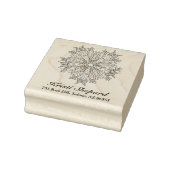 Vlinders & Bloem Naam Adres Rubberstempel (Stempel)