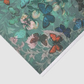  Vlinders & Bloemen Blauw Tissuepapier (Detail)