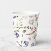 Vlinders Bloemen Bruidsmeisjesfeest Papieren Bekers (Achterkant)