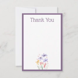 Vlinders & Bloemen Dank u kaart