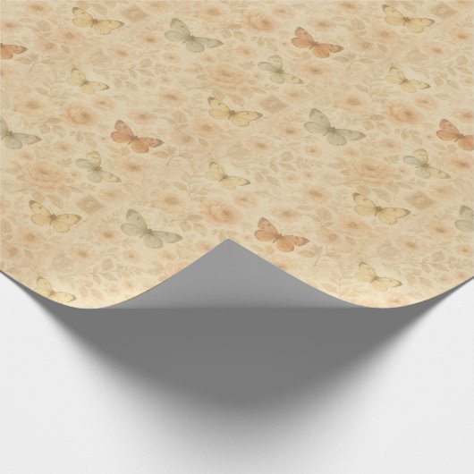 Vlinders & Bloemen Decoupage Papier Gift Wrap (Hoek)