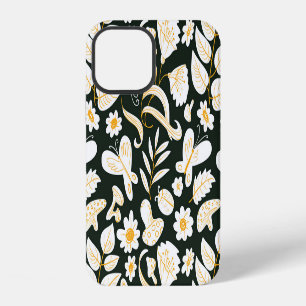 Vlinders & Bloemen: Doodle Zomer Patroon. iPhone 12 Hoesje