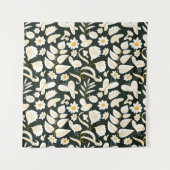 Vlinders & Bloemen: Doodle zomer patroon. Wandkleed (Voorkant)