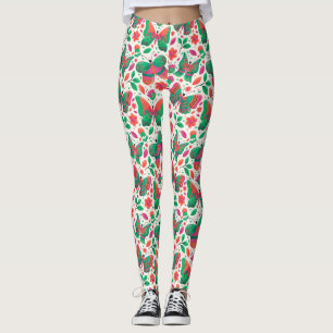 Vlinders, Bloemen en Bladeren Leggings