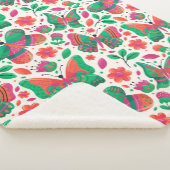 Vlinders, Bloemen en Bladeren Sherpa Deken (3/4)