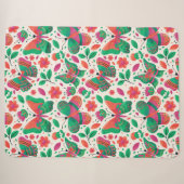 Vlinders, Bloemen en Bladeren Sherpa Deken (Voorkant (horizontaal))