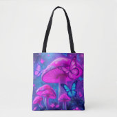 Vlinders, bloemen en paddenstoel Fairycore Tote Bag (Voorkant)