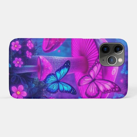 Vlinders Bloemen en Paddenstoelen-Fairycore Case-Mate iPhone Case (Achterkant (horizontaal))