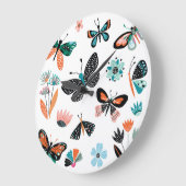 Vlinders Bloemen: Hand getrokken Collectie Grote Klok (Hoek)