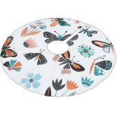 Vlinders Bloemen: Hand getrokken Collectie Kerstboom Rok (Gekanteld)