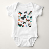 Vlinders Bloemen: Hand getrokken Collectie Romper (Voorkant)