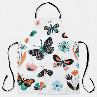 Vlinders Bloemen: Hand getrokken Collectie Schort