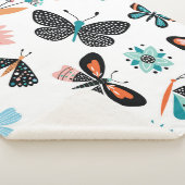 Vlinders Bloemen: Hand getrokken Collectie Sherpa Deken (3/4)