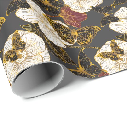 Vlinders & Bloemen: Lente Boho Patroon Cadeaupapier (Rol Hoek)